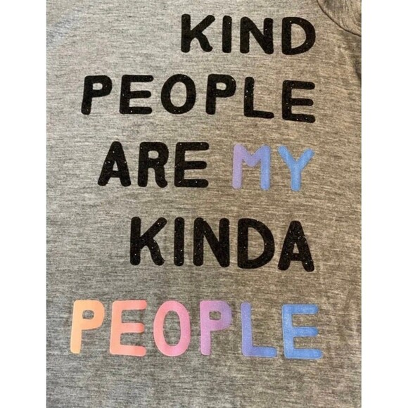 Justice tee, “Kind people are my kinda People" Sz: Girls 6/7 - Picture 3 of 4